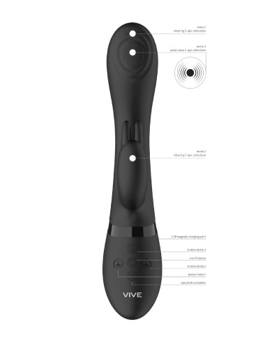Cato - Pulse G-spot Rabbit - Black