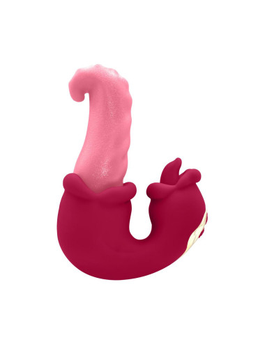 Teazers Podwójny Języczkowy Wibrator Pink – Silikonowy, IPX7, 2 Silniki, Zabawki Seksualne