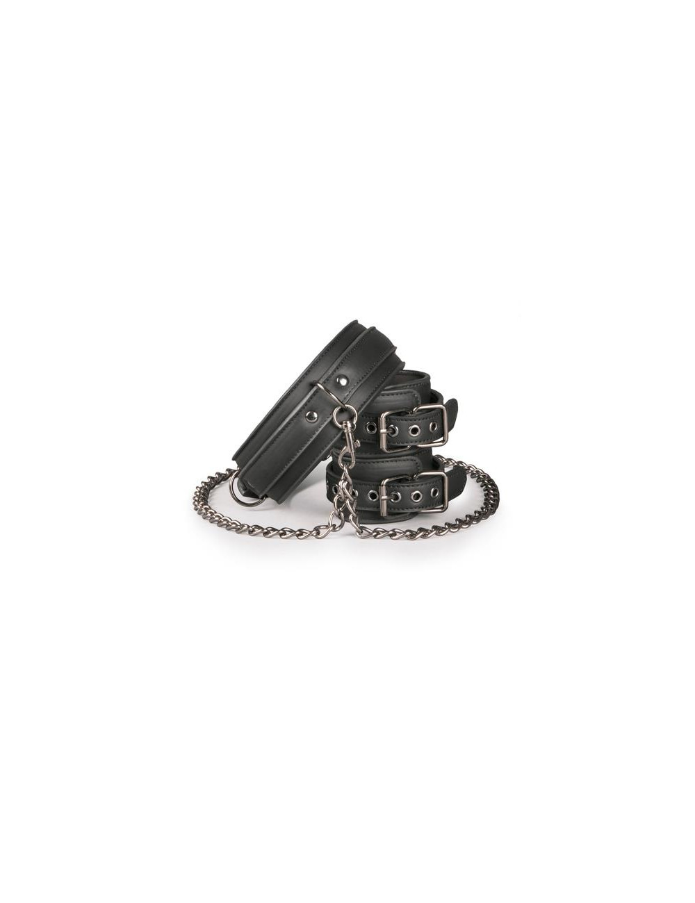 Kajdanki Leather Collar z Mankietami – Zabawki BDSM, Kołnierz i Mankiety