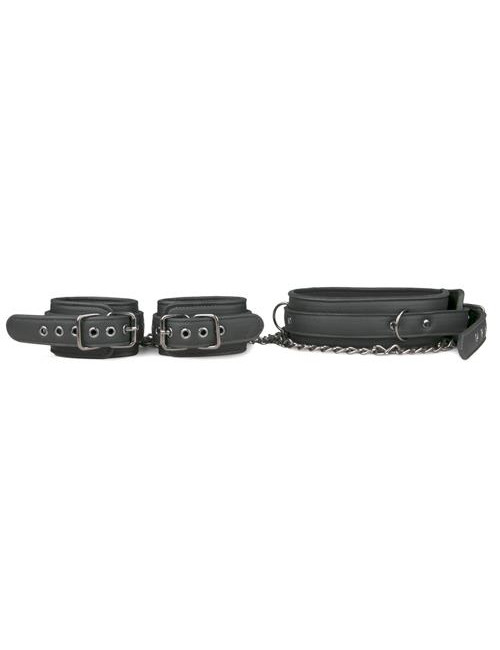 Kajdanki Leather Collar z Mankietami – Zabawki BDSM, Kołnierz i Mankiety