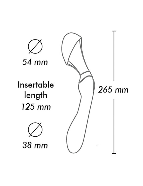 Shunga ZOA Intimate Massager Black - silikonowy masażer intymny