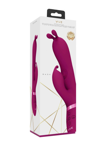 Gada - Vibrating Bunny Ear G-Spot Rabbit with Pulse Wave Shaft