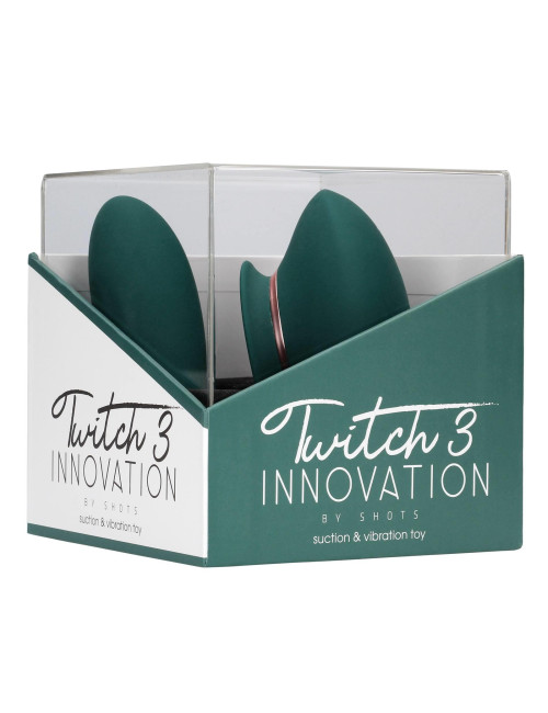 Twitch 3 - Rechargeable Vibrator & Suction - Silicone - 10 Speed - Forest Green