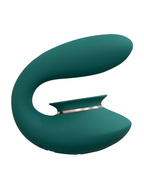 Twitch 3 - Rechargeable Vibrator & Suction - Silicone - 10 Speed - Forest Green