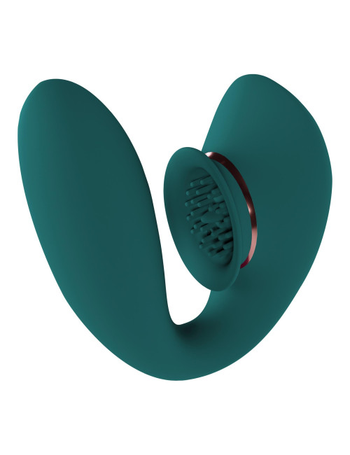 Twitch 3 - Rechargeable Vibrator & Suction - Silicone - 10 Speed - Forest Green