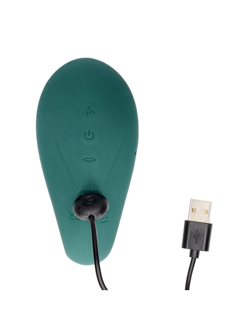 Twitch 3 - Rechargeable Vibrator & Suction - Silicone - 10 Speed - Forest Green