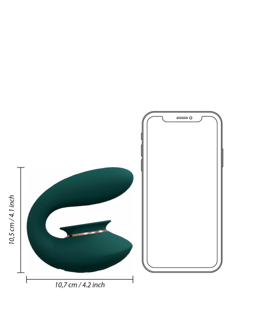 Twitch 3 - Rechargeable Vibrator & Suction - Silicone - 10 Speed - Forest Green