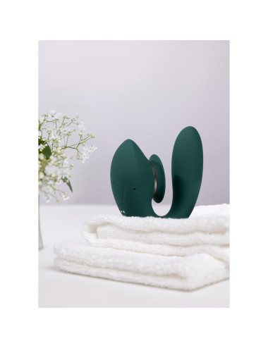 Twitch 3 - Rechargeable Vibrator & Suction - Silicone - 10 Speed - Forest Green