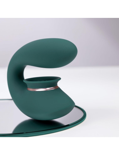 Twitch 3 - Rechargeable Vibrator & Suction - Silicone - 10 Speed - Forest Green