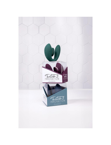 Twitch 3 - Rechargeable Vibrator & Suction - Silicone - 10 Speed - Forest Green