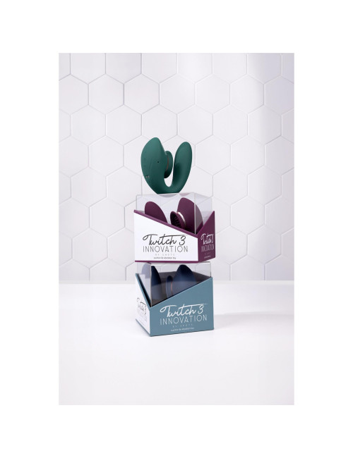Twitch 3 - Rechargeable Vibrator & Suction - Silicone - 10 Speed - Forest Green