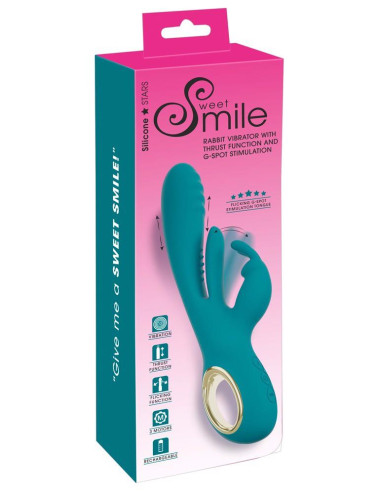 Sweet Smile Rabbit Vibrator z funkcją thrust