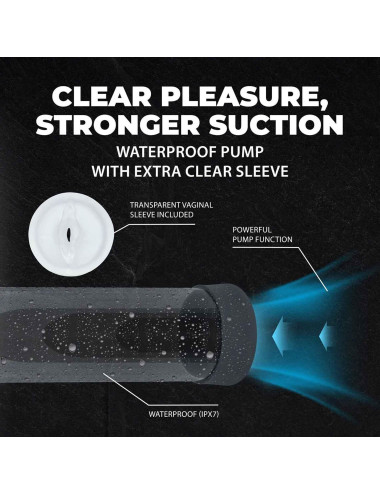 Engage - Automatic Waterproof Penis Pump and Masturbator - Gun Metal