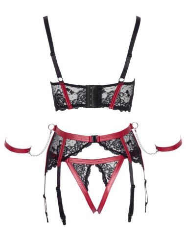 Shelf Bra Set black/red XL