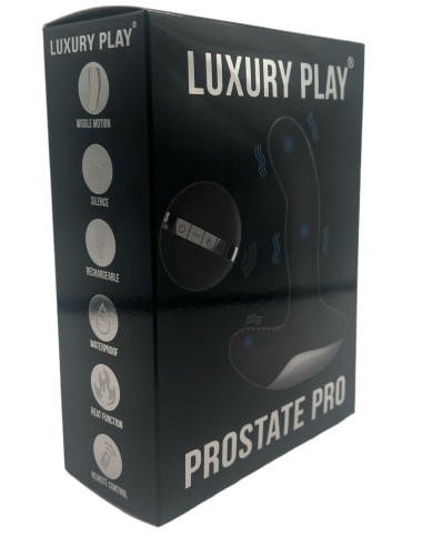 Luxury Play Prostate Stimulator – Silicone Usb Massager – 7 Function – Pulsator – Heating – Black