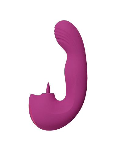 VIVE - Yumi - Rechargeable Triple Motor - G-Spot Finger Motion Vibrator and Flickering Tongue Stimulator