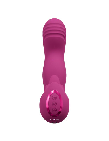 VIVE - Yumi - Rechargeable Triple Motor - G-Spot Finger Motion Vibrator and Flickering Tongue Stimulator