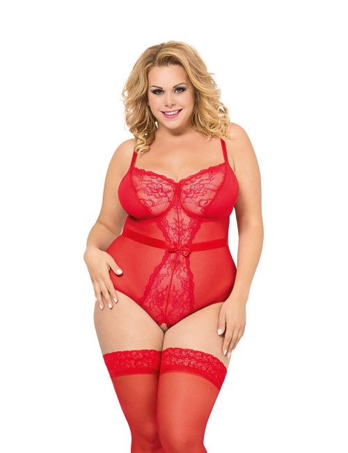 SoftLine Collection Amelia Red Body w dużym rozmiarze 4XL