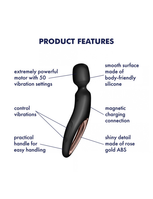 Satisfyer Wand-erland Różdżka Wibracyjna Black/Rosegold
