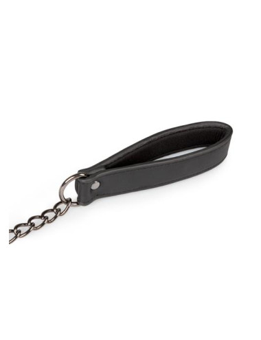 Wiązania-Leather Collar With Nipple Chains
