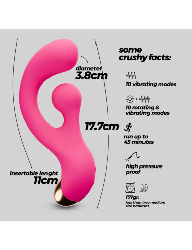 CRUSHIOUS PLEASER VIBRATOR WITH ROTATING STIMULATION