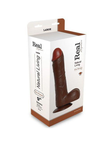 Wibrator-REALISTIC VIBRATOR REAL RAPTURE BROWN 9"