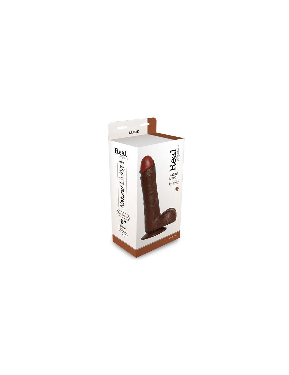 Wibrator-REALISTIC VIBRATOR REAL RAPTURE BROWN 9"