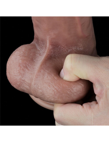 10.5'' Dual Layered Platinum Silicone Cock