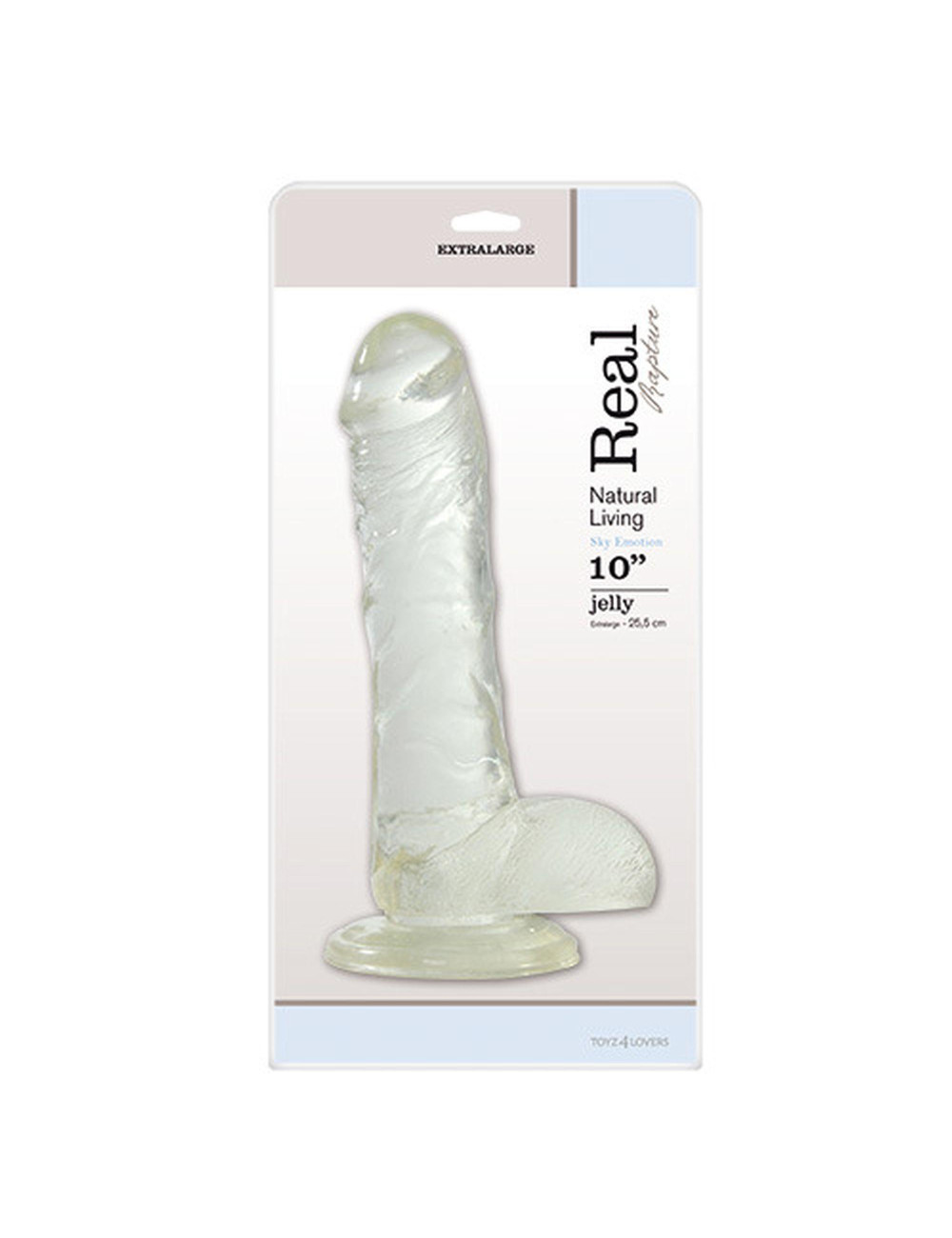 Dildo-FALLO JELLY REAL RAPTURE CLEAR 10"