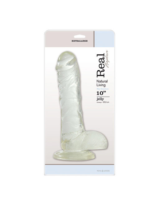 Dildo-FALLO JELLY REAL RAPTURE CLEAR 10"