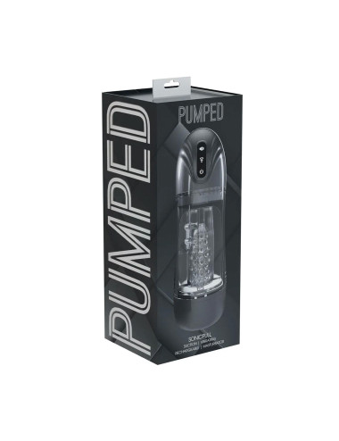 SonicPull - Suction and Vibration Masturbator Pump - Multimedia Enhanced - Gun Metal