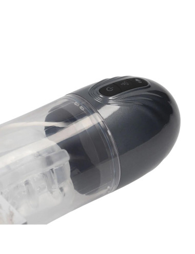 SonicPull - Suction and Vibration Masturbator Pump - Multimedia Enhanced - Gun Metal
