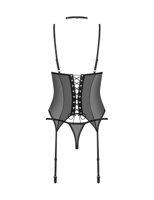 Obsessive Donarella Czarny Gorset i Stringi XS/S