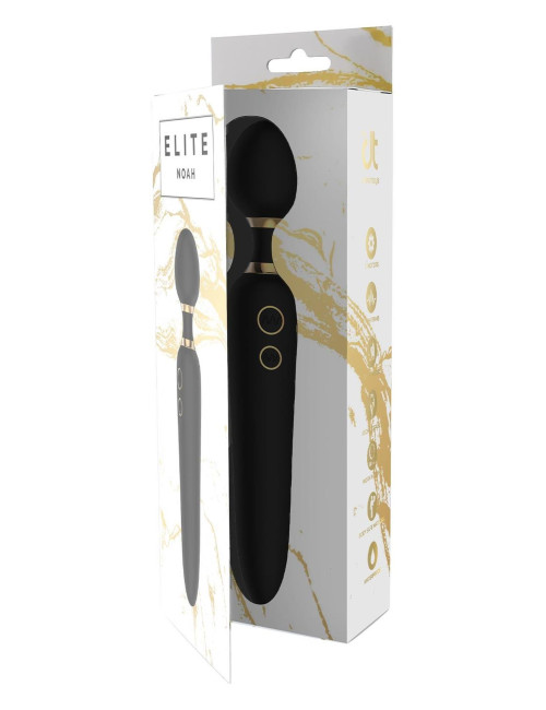Elite Dual Wand Vibrator - ZABAWKI/WIBRATORY/MASAŻERY, silikon/ABS, IPX7, 3 prędkości, 7 rytmów, USB
