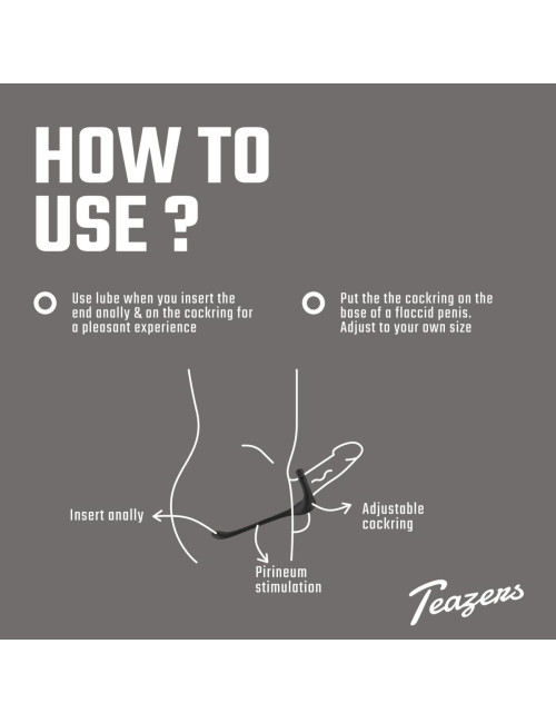 Teazers Triple Prostate Vibrator with Remote - Wibrator prostatowy