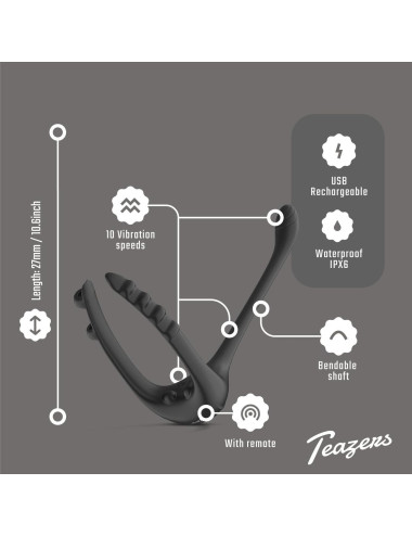 Teazers Triple Prostate Vibrator with Remote
