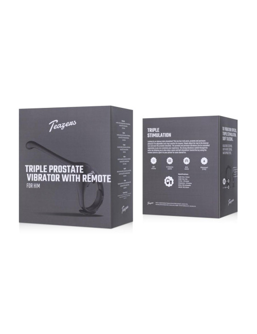 Teazers Triple Prostate Vibrator with Remote - Wibrator prostatowy