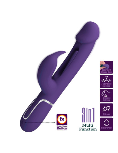 PRETTY LOVE - Kampas dark Purple, 7 vibration functions 4 licking settings