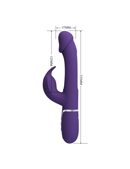 PRETTY LOVE - Kampas dark Purple, 7 vibration functions 4 licking settings