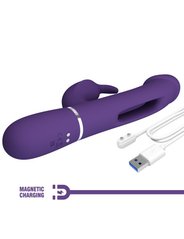 PRETTY LOVE - Kampas dark Purple, 7 vibration functions 4 licking settings