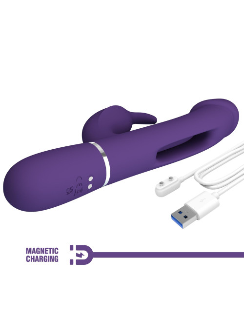 PRETTY LOVE - Kampas dark Purple, 7 vibration functions 4 licking settings