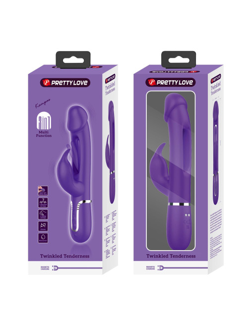 PRETTY LOVE - Kampas dark Purple, 7 vibration functions 4 licking settings