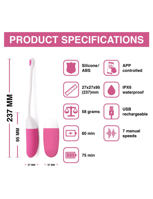 Magic Motion - Vini App Controlled Love Egg Pink