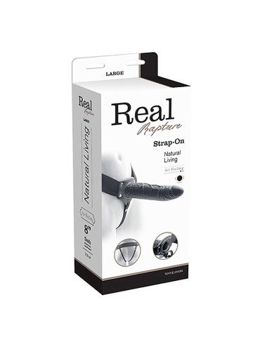 Proteza-VIBRATORE STRAP ON CAVO REAL RAPTURE 8 BLACK