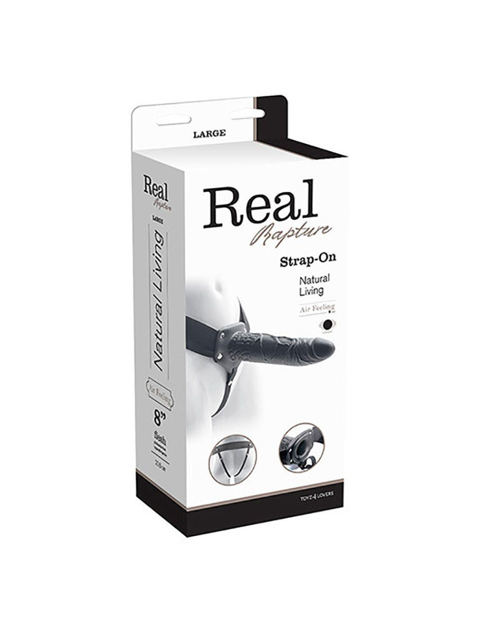 Proteza-VIBRATORE STRAP ON CAVO REAL RAPTURE 8 BLACK