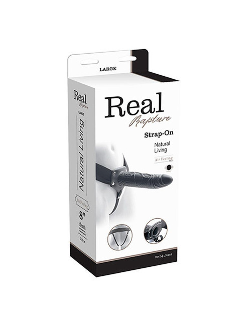 Proteza-VIBRATORE STRAP ON CAVO REAL RAPTURE 8 BLACK