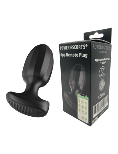 Power Escorts - BR192 - Remote Vibrating Plug - App Controled - Silicone