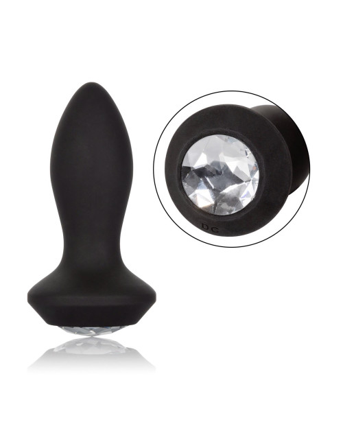 Vibrating Petite Crystal Probe Black
