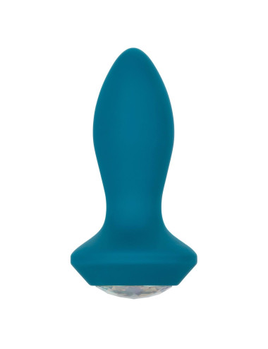 Vibrating Petite Crystal Probe Blue
