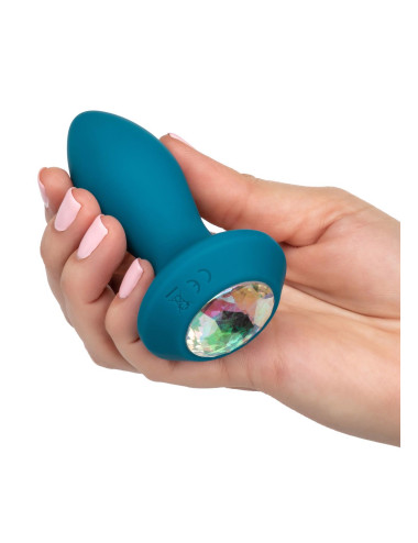 Vibrating Petite Crystal Probe Blue